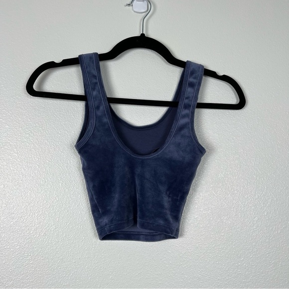 AERIE Offline Cropped Velvet tank Blue Sz‎ XXS - Picture 6 of 6